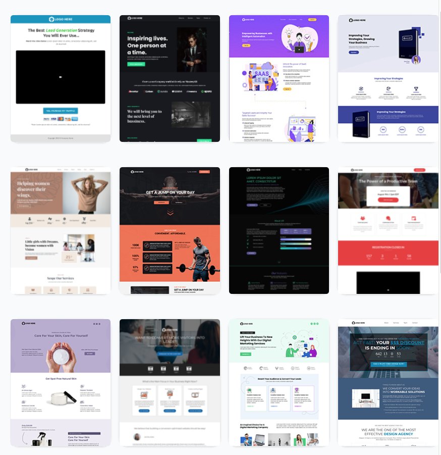 Ejemplos de landing pages